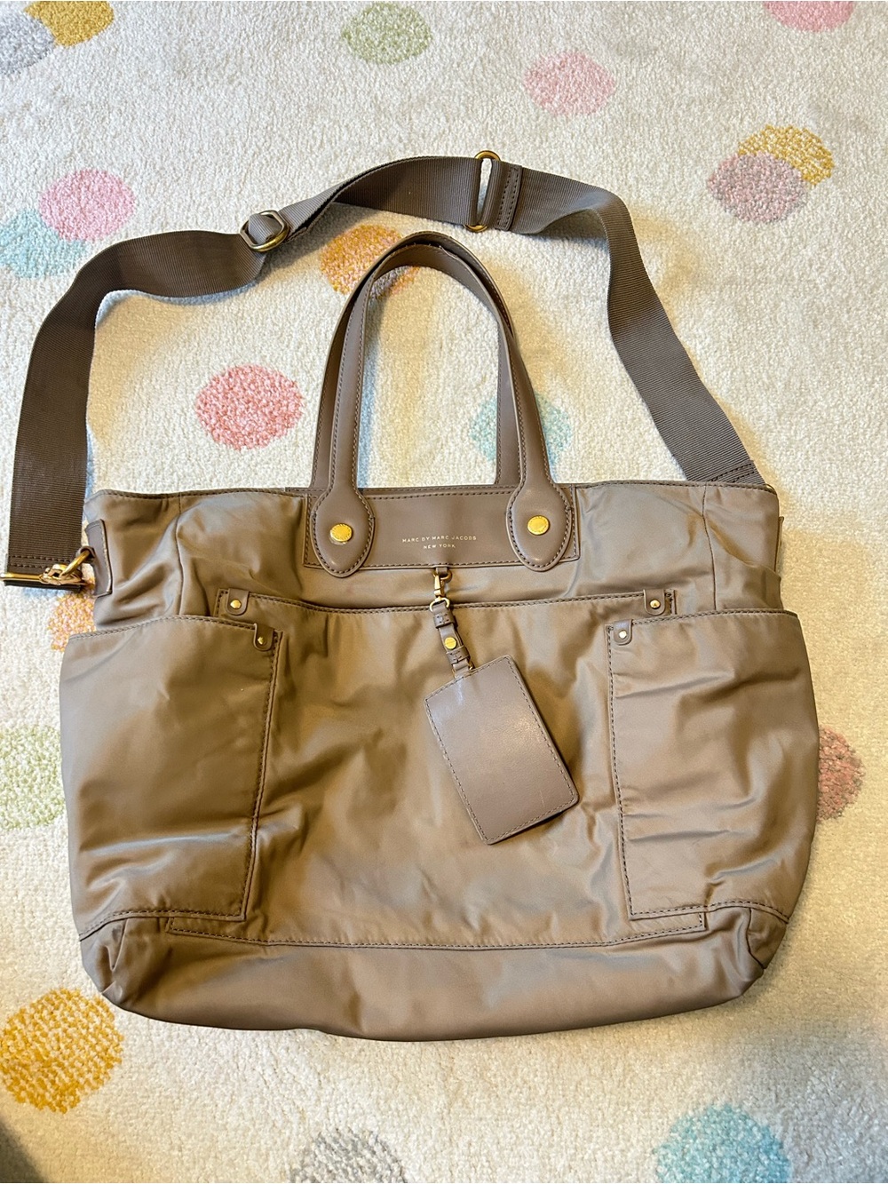 Marc Jacobs Beige Nylon Diaper Bag
